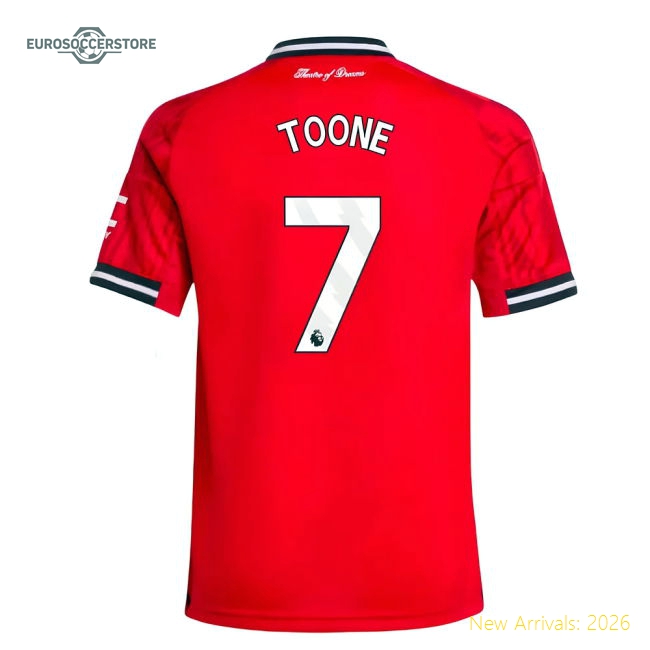 Premium Kids Man Utd Toone Jersey 2025-2026 Quick-dry Aeroready