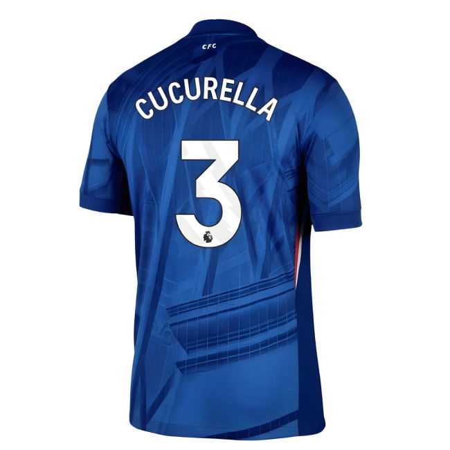 Chelsea 2025-20 Home Football Shirt Cucurella Signature 3 L M S