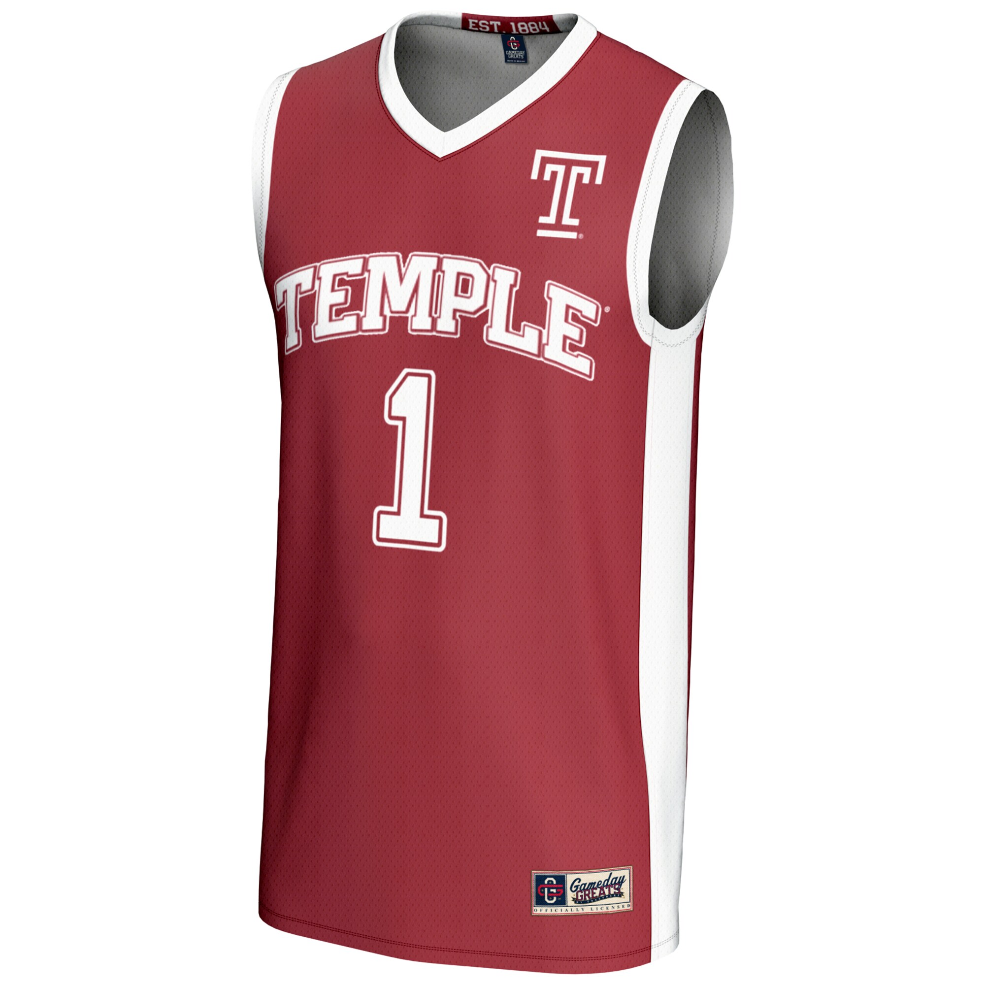 [DDG] Temple Owls GameDay Greats Youth Lightweight Basketball Jersey - Red