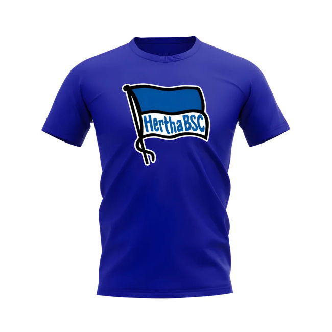 Hertha Berlin Badge T-Shirt (Royal Blue) | Authentic | Great Deal