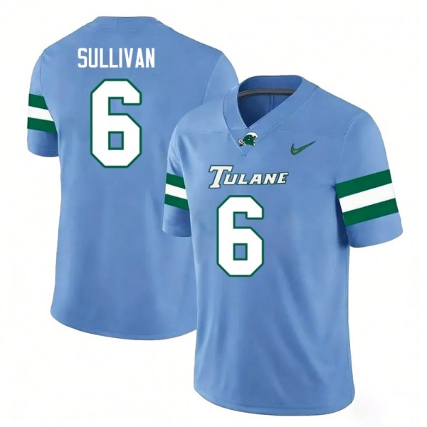 Men Top Program #6 Brendan Sullivan Men Blue Pro-level Jersey