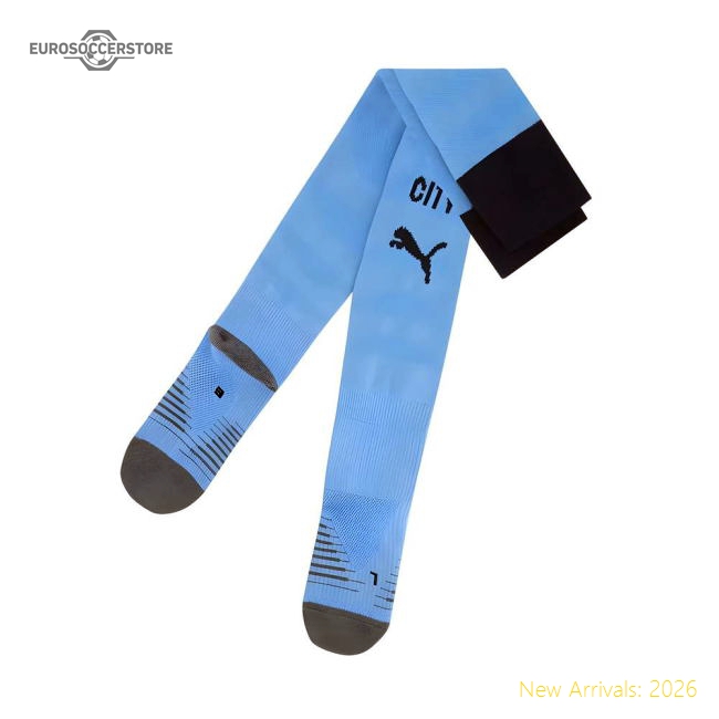 Premium 2025-2026 Man City Home Socks (light Blue) - Premium Quality