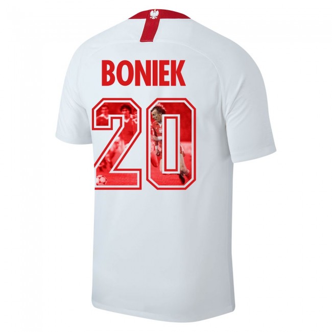 Euro 2020 Poland Home Centenary Boniek 20 Soccer Jersey Shirt -