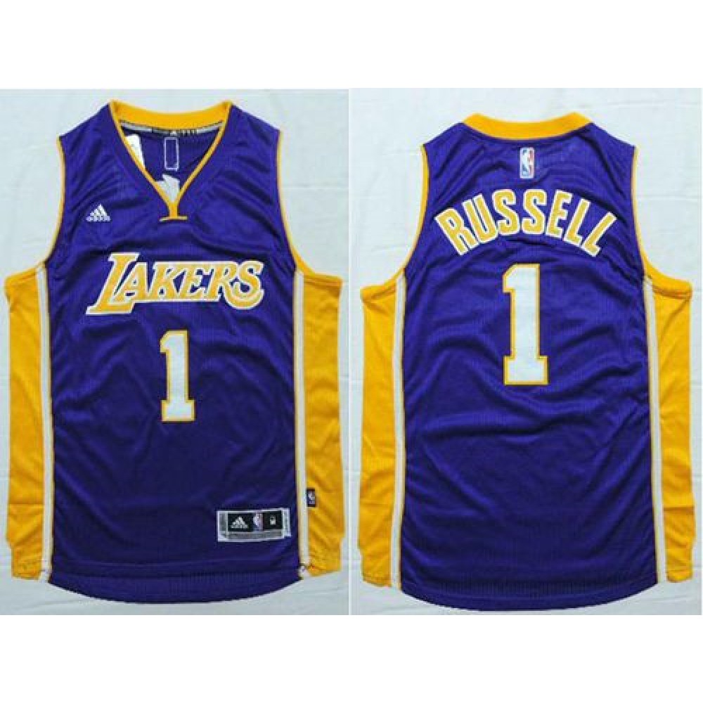 Lakers #1 D'Angelo Russell Purple Stitched NBA Jersey