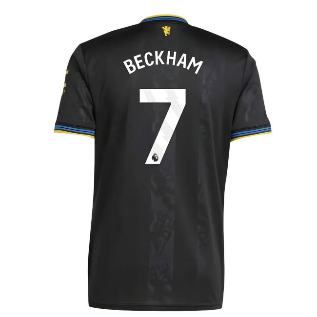 Football Manchester United Third Shirt Beckham #7 Professional Gra...