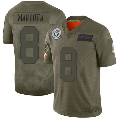 Authentic O R Raiders NFL #8 Marcus Mariota Limited Team Color Jersey