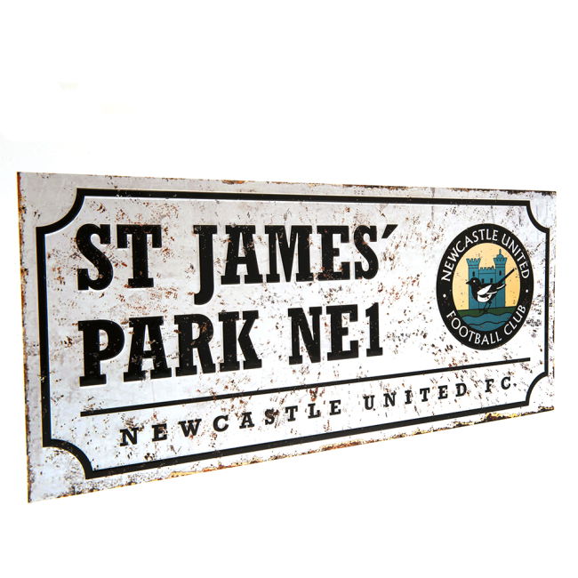 Newcastle United FC Retro Street Sign - premium