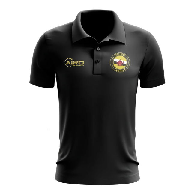 Performance-Driven Brunei Football Polo Shirt (Black)