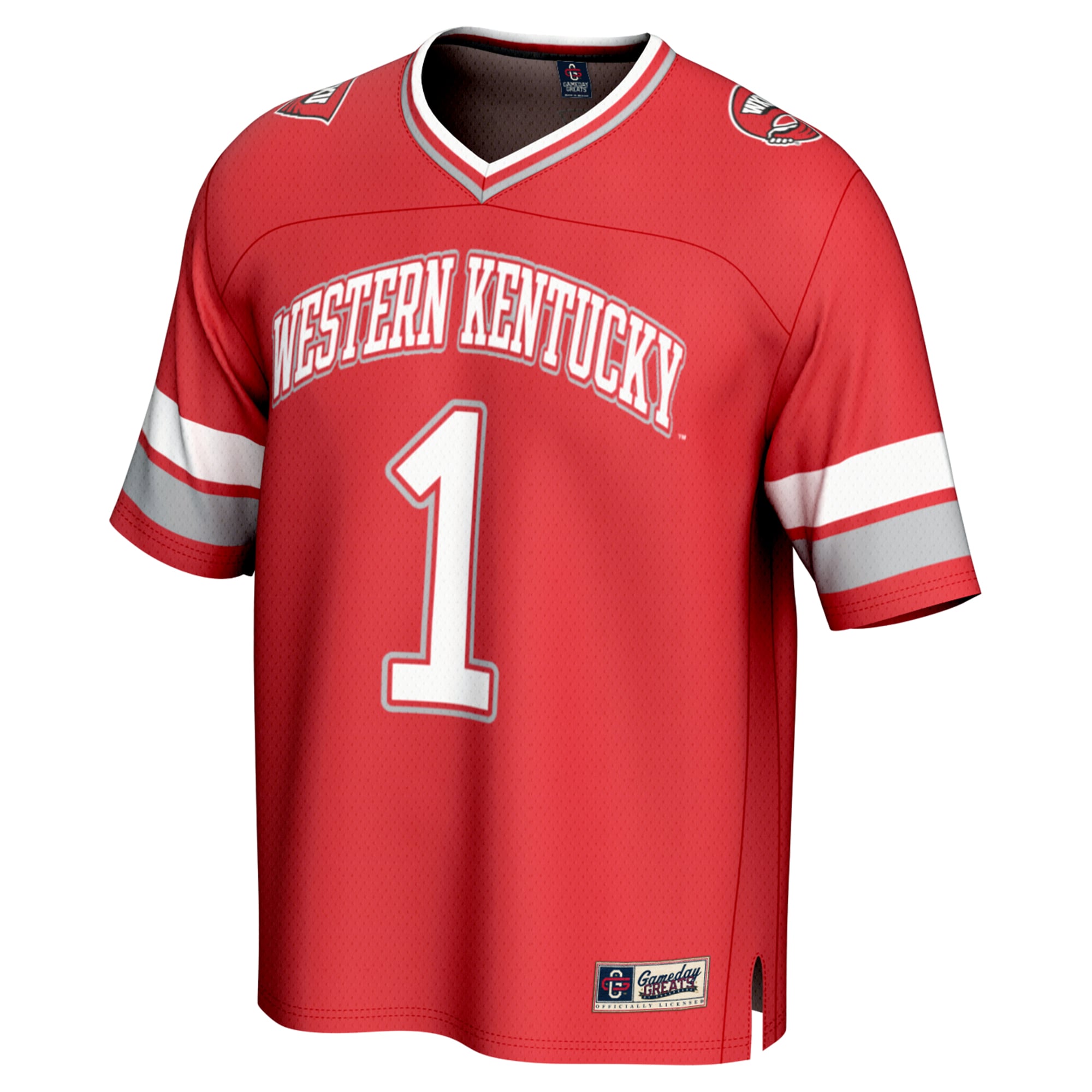 Youth #1 Red Western Kentucky Hilltoppers Lightweight Collegiate Football Fashion Jersey