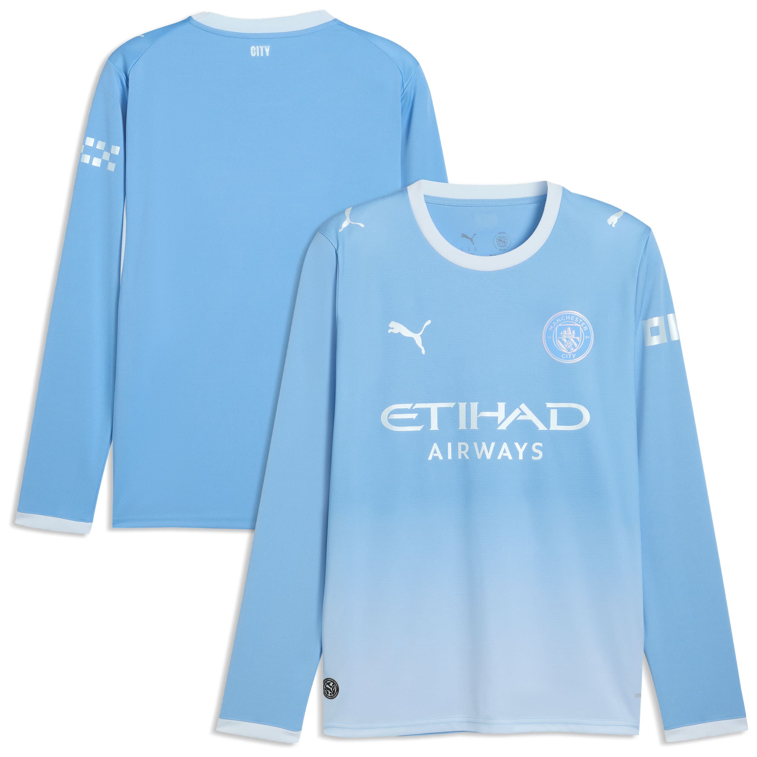 [SJH] Manchester City 2026/27 Home Replica Long Sleeve Jersey - Light Blue