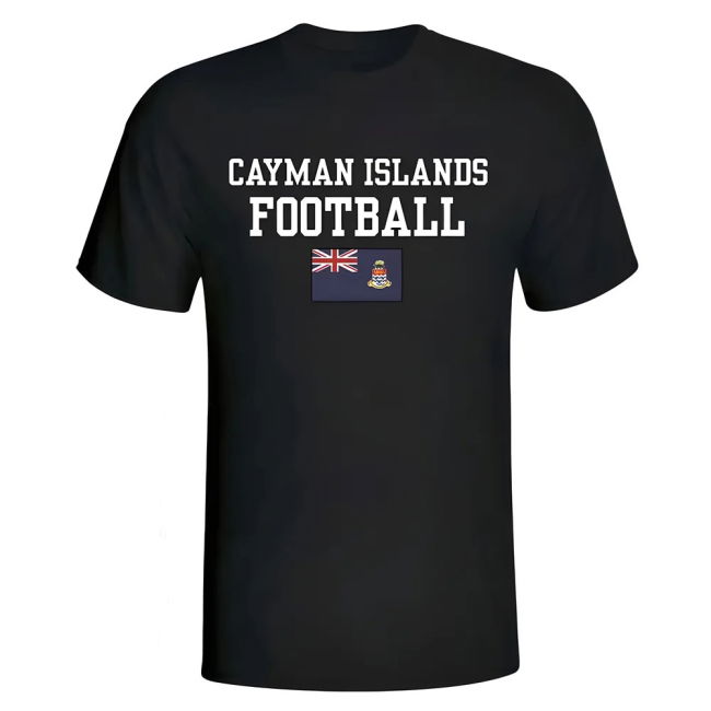 Championship Aero-Dynamic Cayman Islands Football T-Shirt - Black