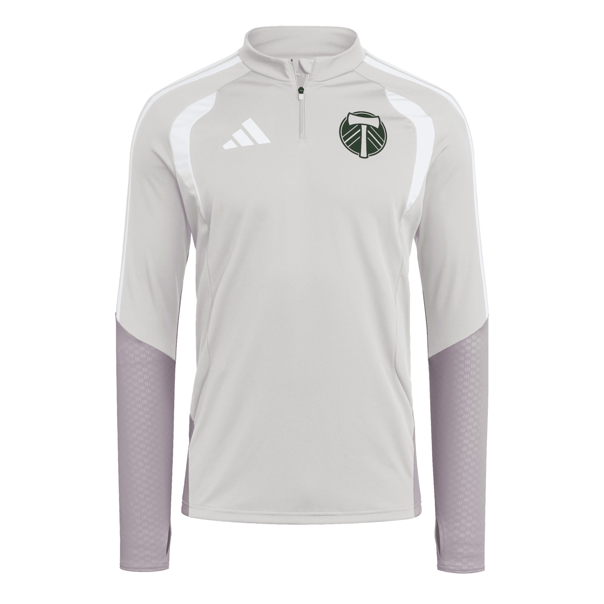 [JED] Portland Timbers 2026 Tiro Competition Quarter-Zip Training Jersey Top - Silver
