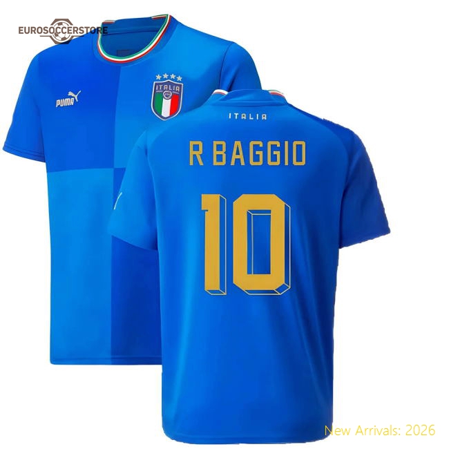 Gentle Kids Football Team R Baggio Jersey 2022-2023 Machine-washable