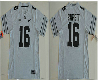 Men's Ohio St Buckeyes Gray 2024 alternate jersey None #16 game day