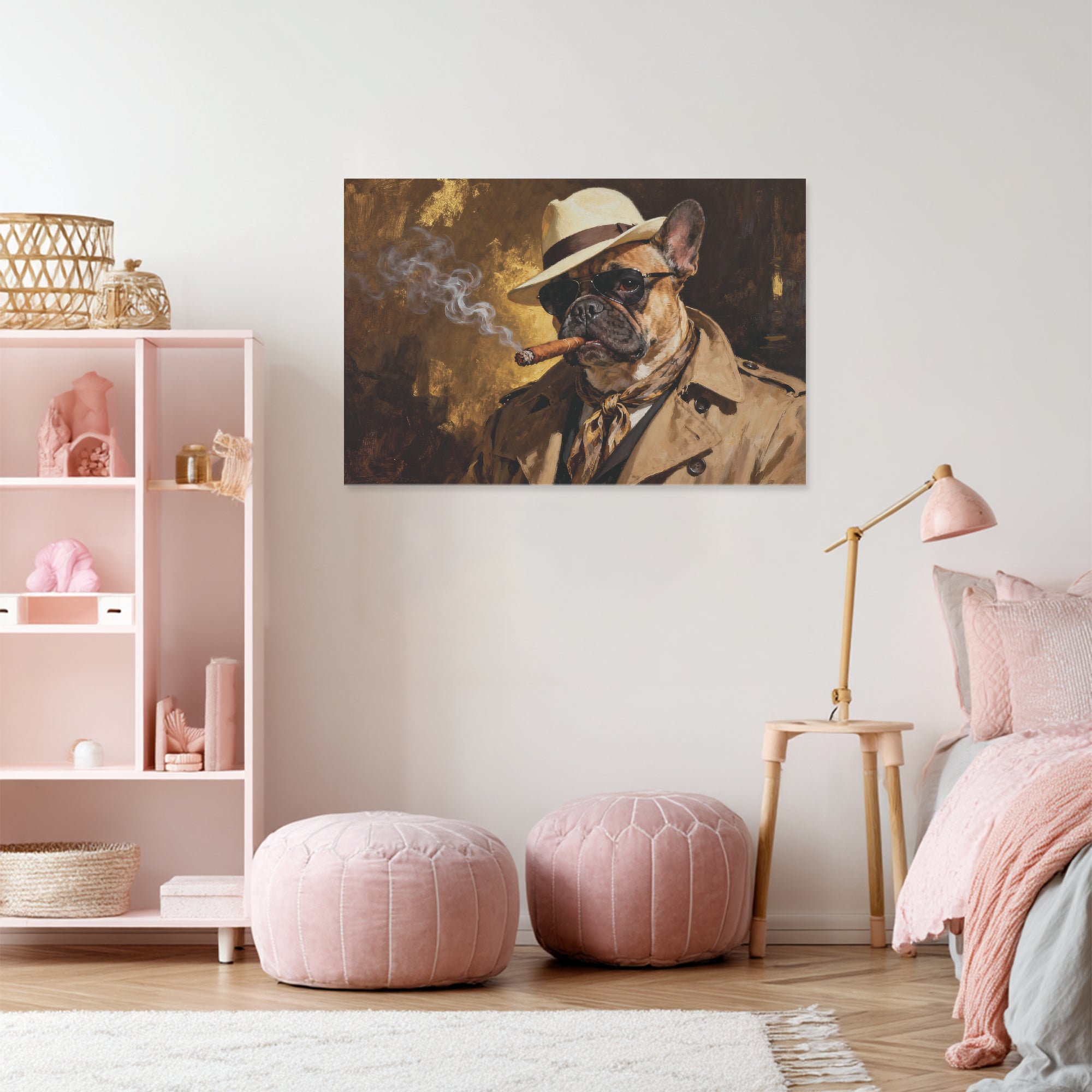 Cleo - Adorable Frenchie canvas Wall Art