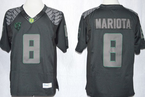 Men's None Black 2103 embroidered Marcus Mariota #8 official licensed