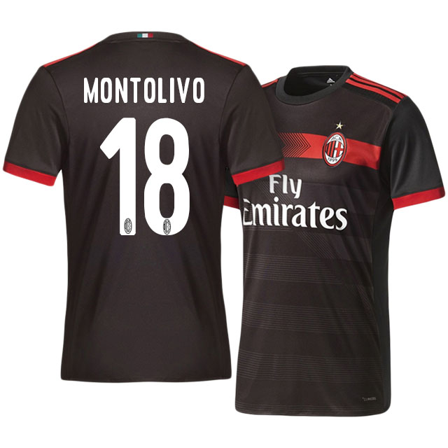 AC Milan Third 201718 Riccardo Montolivo 18 Soccer Jersey Shirt -