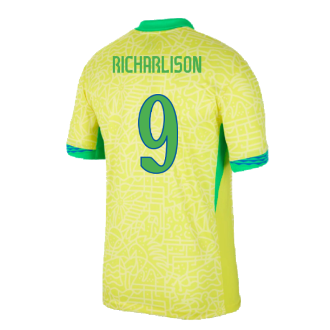 Jersey 2024-2025 Brazil Home Shirt (Richarlison 9) Football