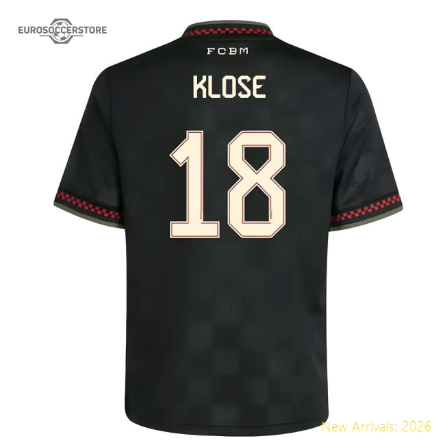 Excellent 2025-2026 Bayern Munich Alternative Jersey (kids) (klose 18)
