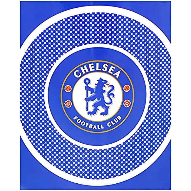 Chelsea Bullseye Fleece Blanket (Navy)