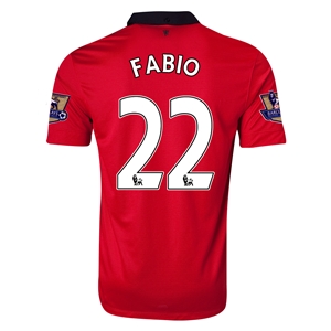 13-14 Manchester United 22 FABIO Home Jersey Shirt - Official Replica