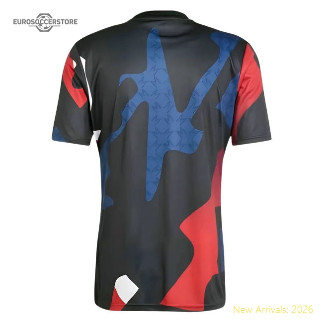 Superior 2024-2025 Man Utd Pre-Match Kit Black Mainoo 37