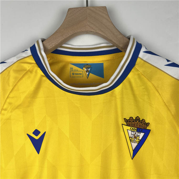 Official Kids Cádiz CF 2324 Home Football Soccer Kit ShirtShorts