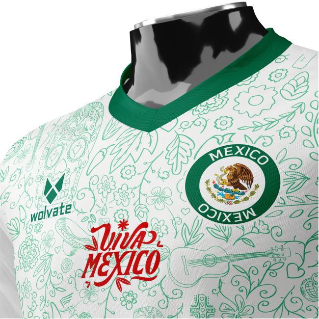 Aero-Dynamic Match-Ready Mexico Heritage Football Jersey (Wolvate)