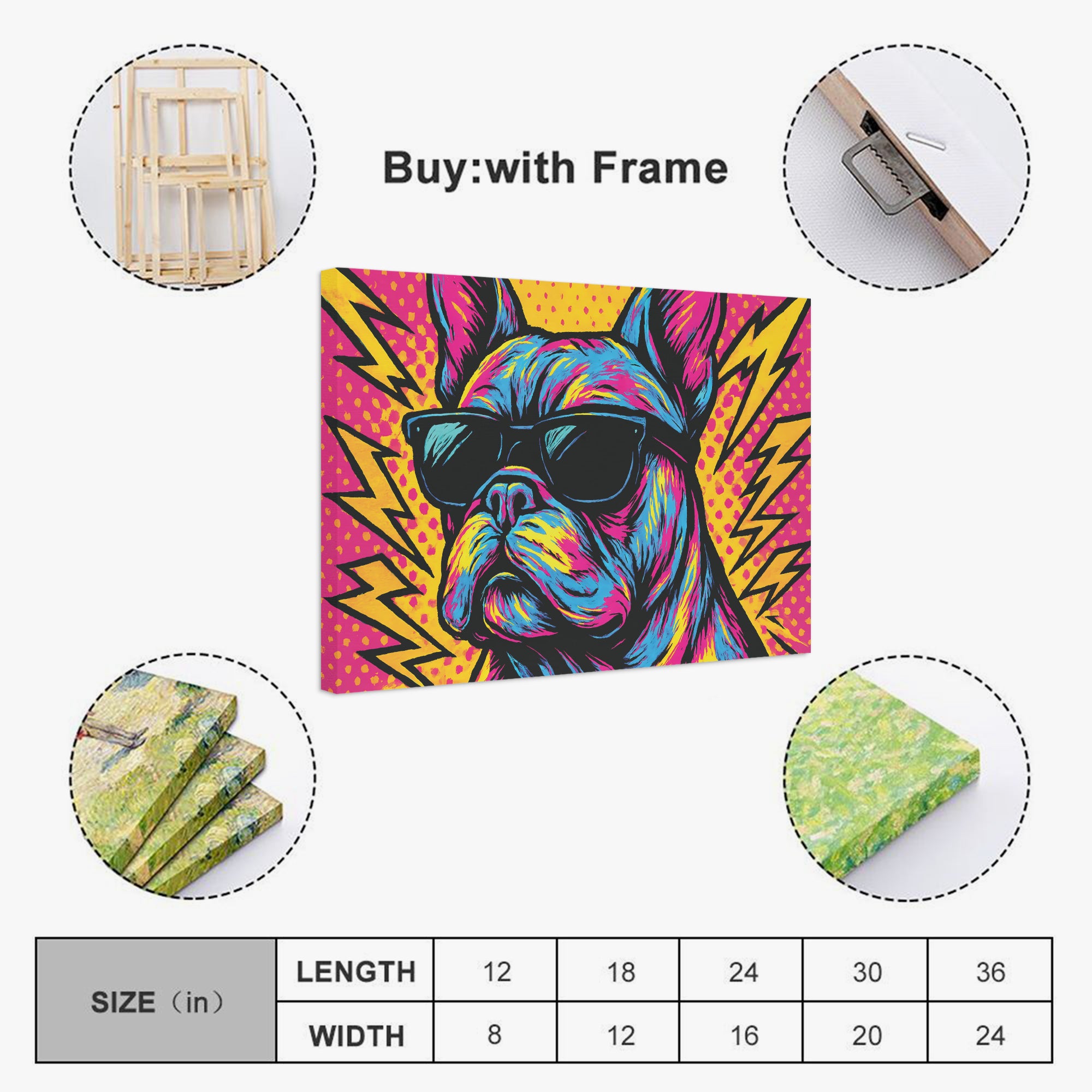 Dana - Adorable Frenchie canvas Wall Art