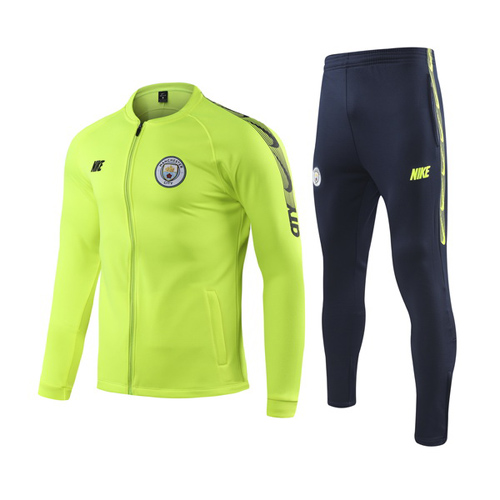 Manchester City 2019-20 Green High Neck Collar Training Kit -