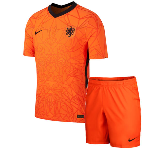 Kids Netherlands 2020 Home Soccer KitShirtShorts - Official Replica