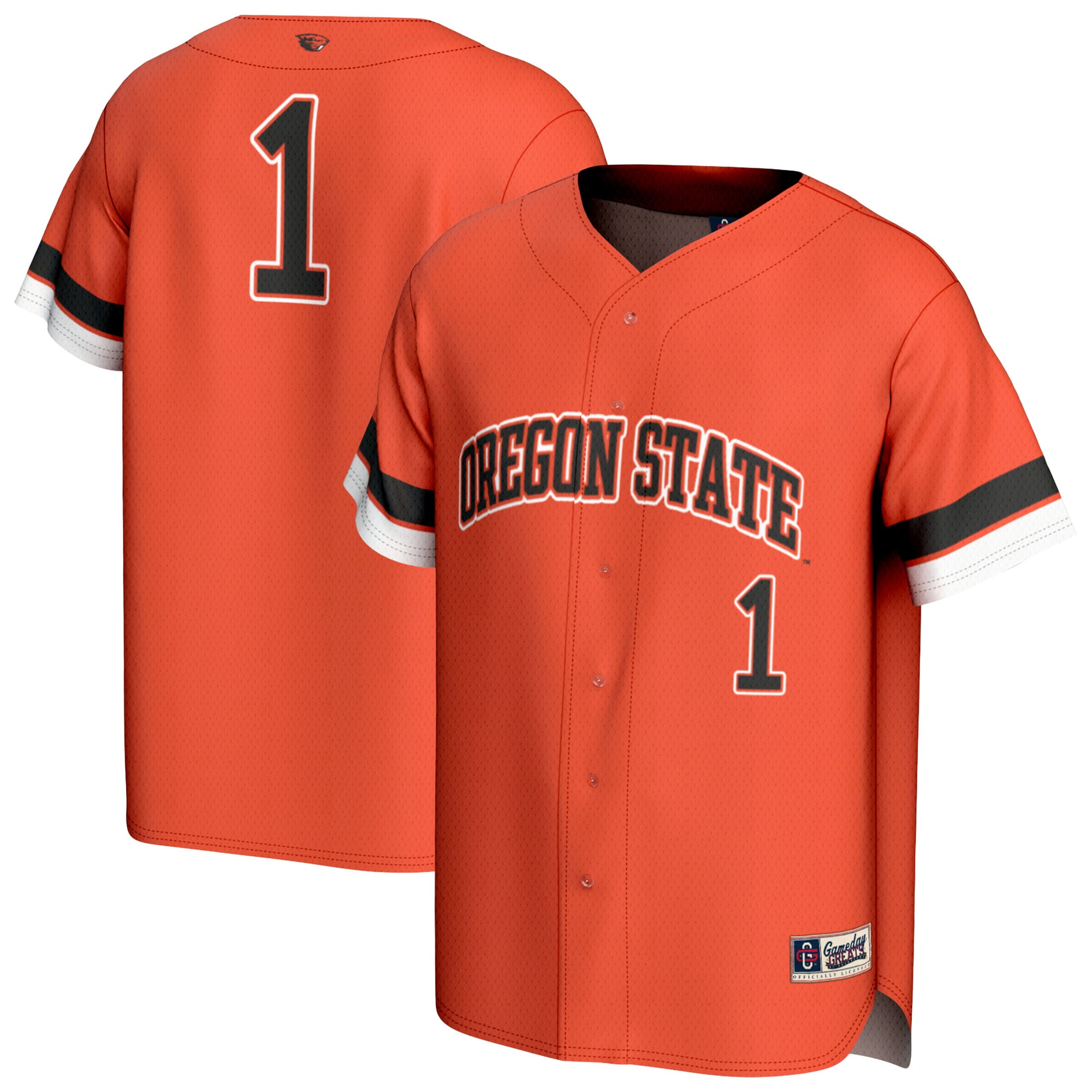 #1 Oregon State Beavers GameDay Greats Unisex Collegiate Baseball Fashion Jersey - Orange