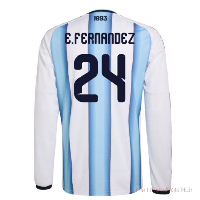 2026-2027 Argentina Long Sleeve Home Shirt (E.Fernandez 24)