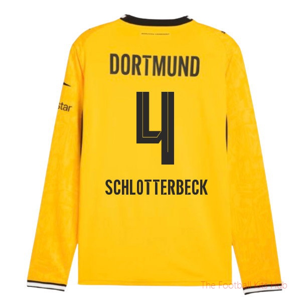 Borussia Dortmund 2026-2027 Long Sleeve Home Shirt (Schlotterbeck 4)