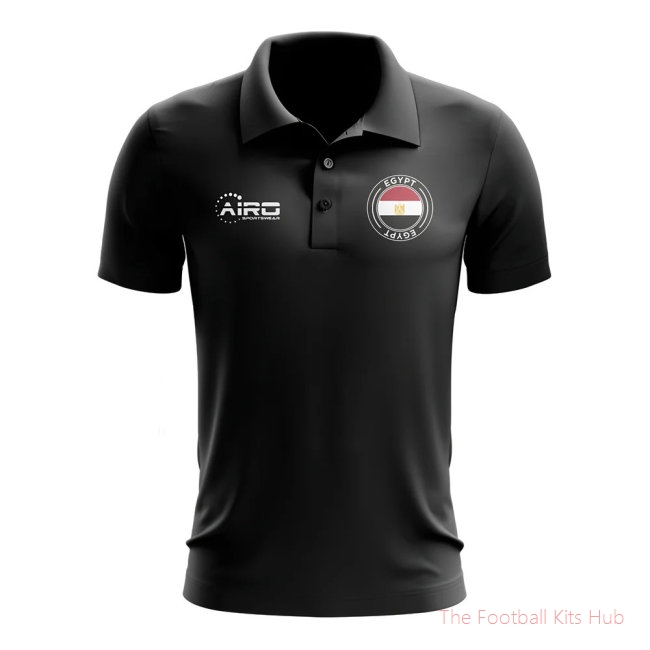 Men Egypt Football Polo Shirt (Black)