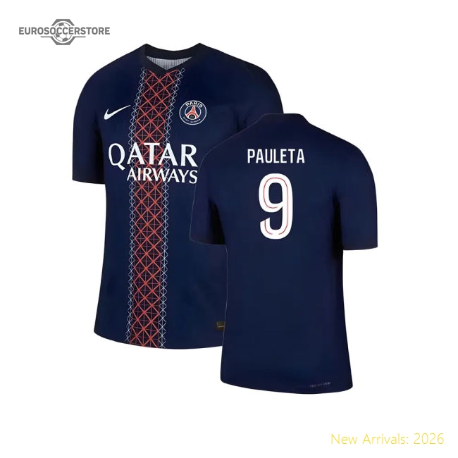 Official 2025-2026 Psg Home Dri-Fit Adv Authentic Shirt (Pauleta 9)