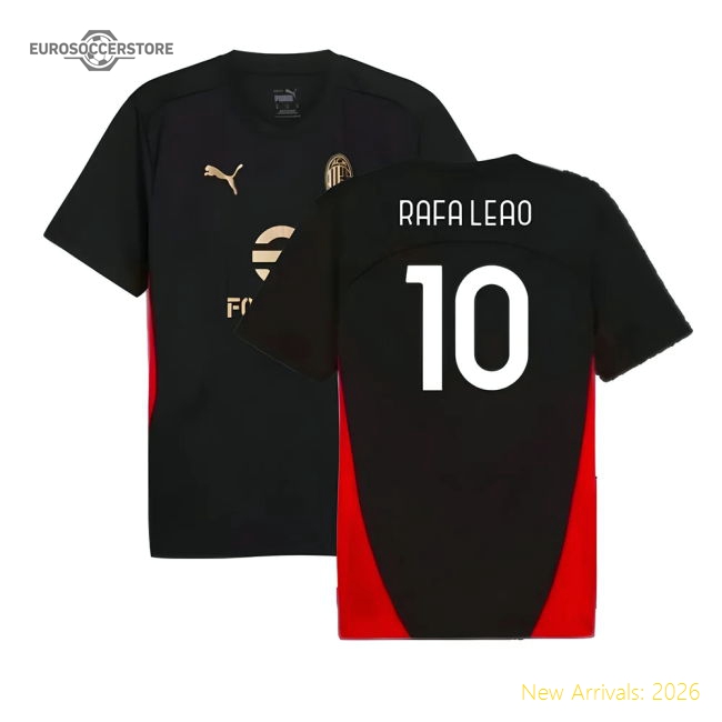 Superior 2024-2025 Ac Milan Training Shirt (black) (rafa Leao 10)