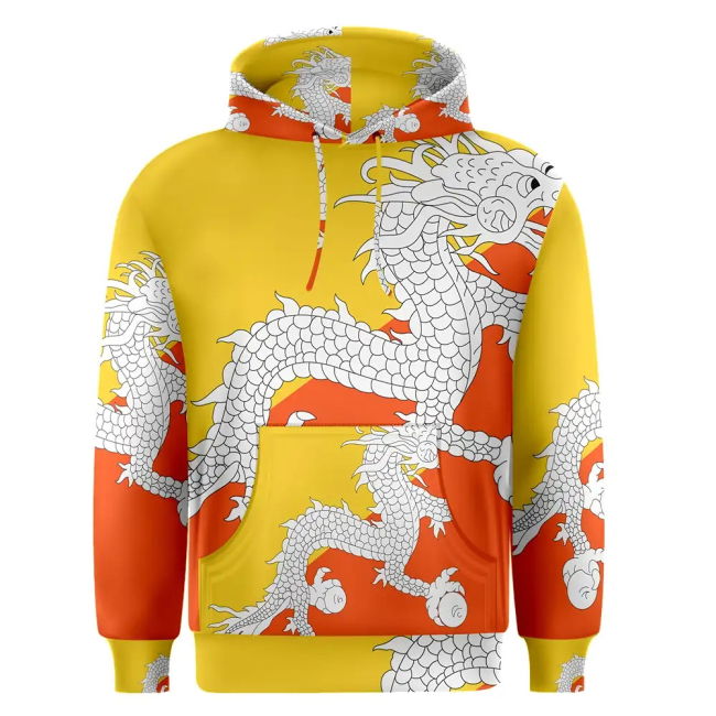 Climate-Control Collector'S-Item Bhutan Sublimated Flag Hoody