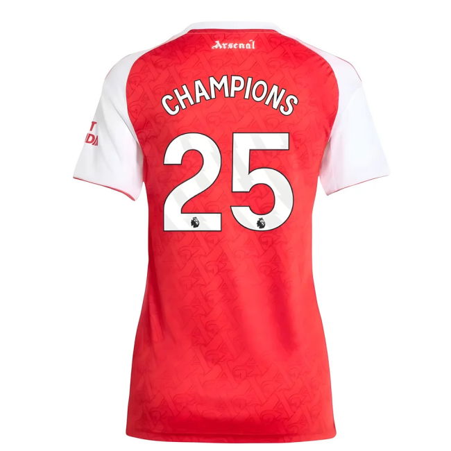 2025-2026 Arsenal Home Shirt (Womens) (Champions 25) - game day