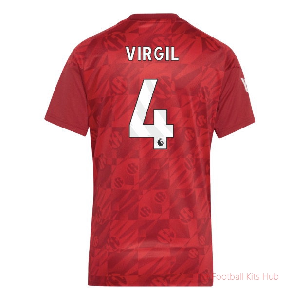 [JED] 2026-2027 Liverpool Pre-Match Warm Up Shirt Active Maroon - Womens Virgil 4