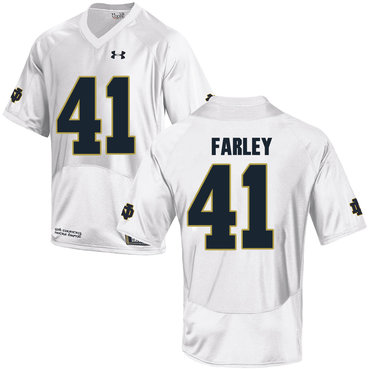 Men's ND Fighting Irish White 2024 performance Matthias Farley #41