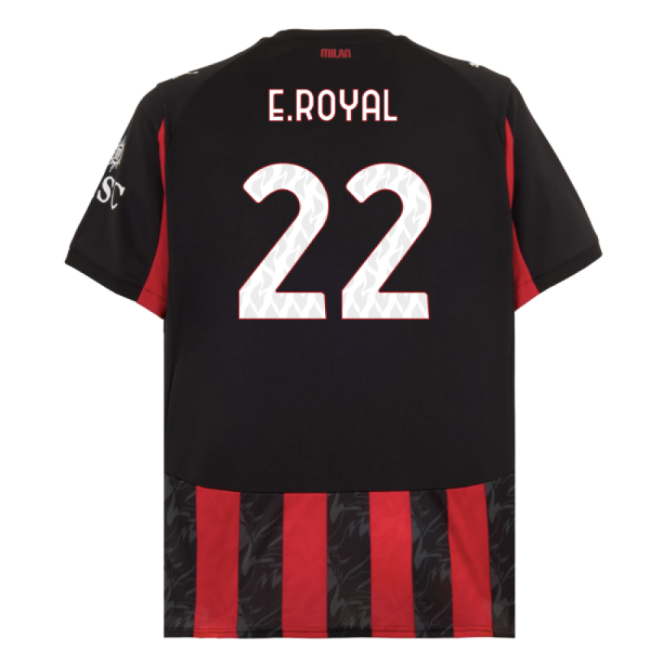 2025-2026 Ac Milan Home Shirt (eroyal 22) - Excellent Value