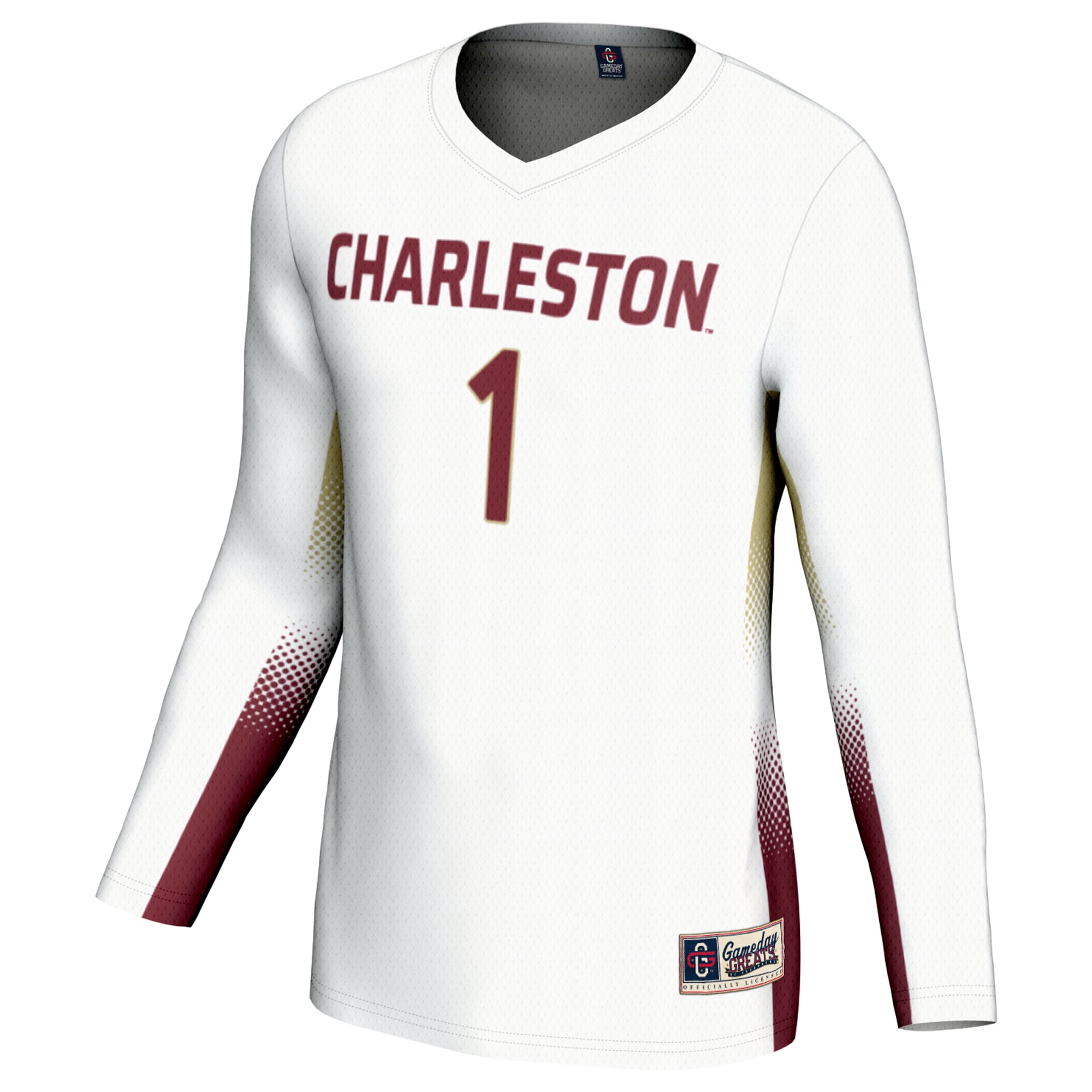 #1 Charleston Cougars GameDay Greats Youth Lightweight Women's Volleyball Jersey - White