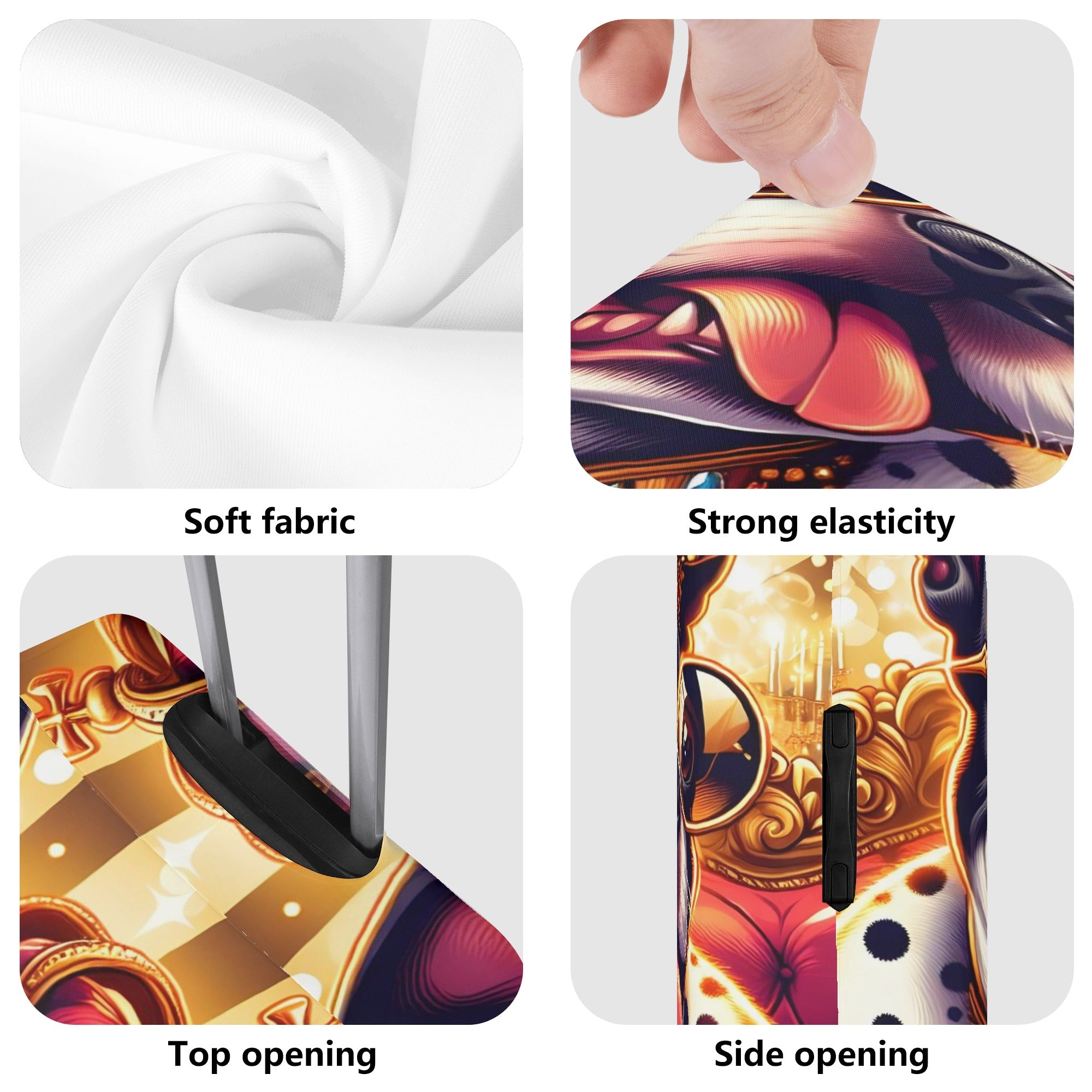 Ziggy - Premium Luggage Cover For Boston Terrier Lovers Paw Protection