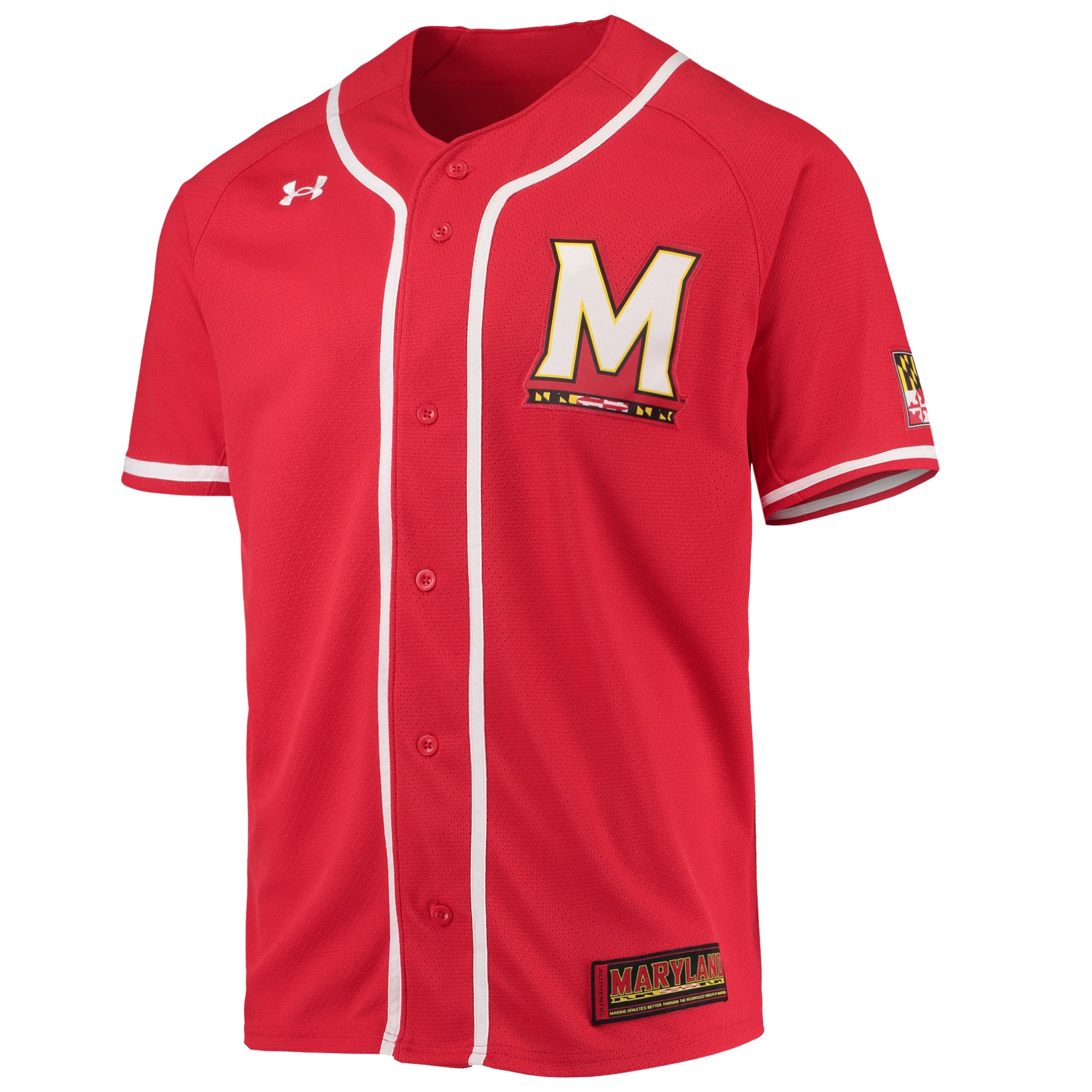 [DDG] Maryland Terrapins Replica Baseball Jersey - Red