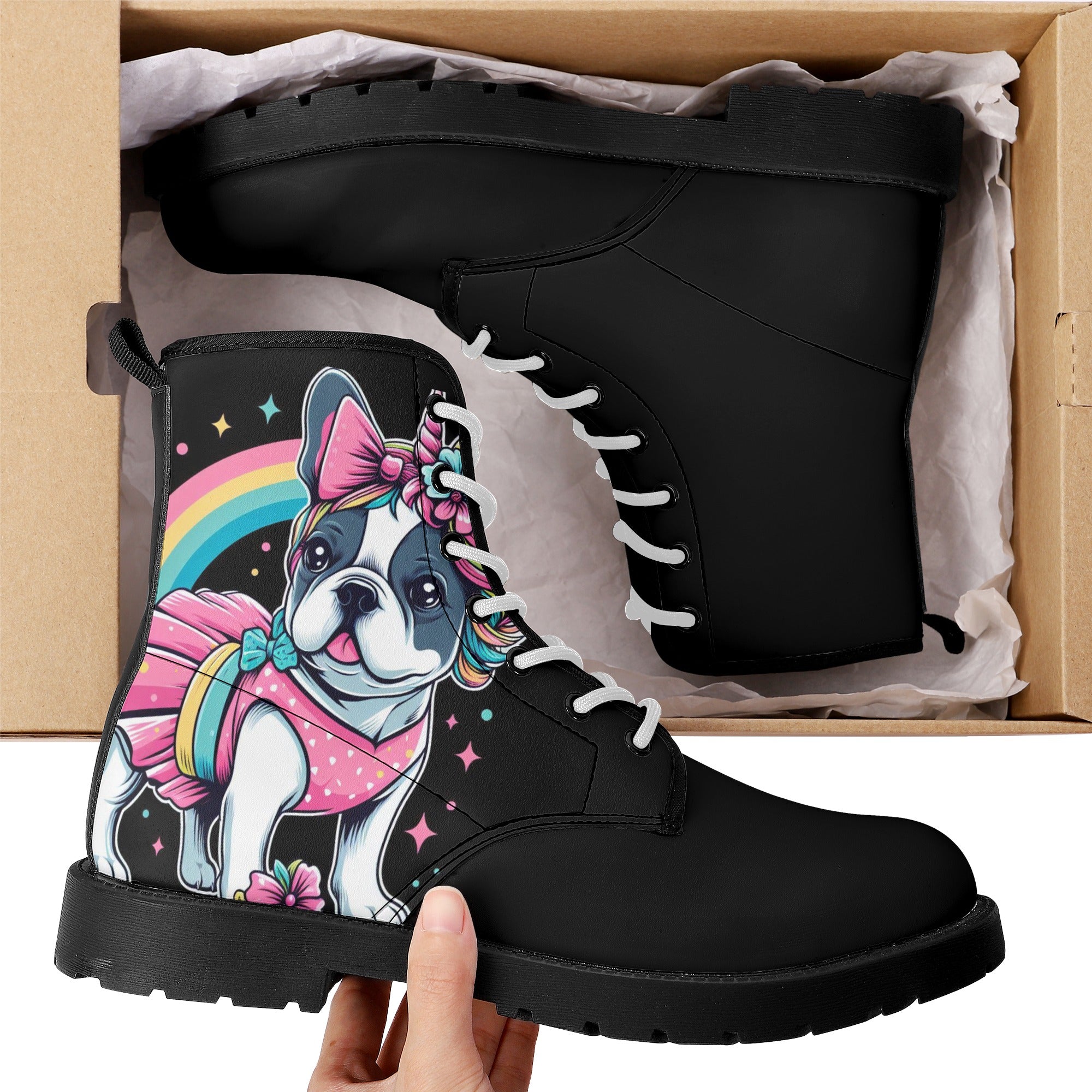 French Bulldog Dixie Leather Boots Essential Dog Supply