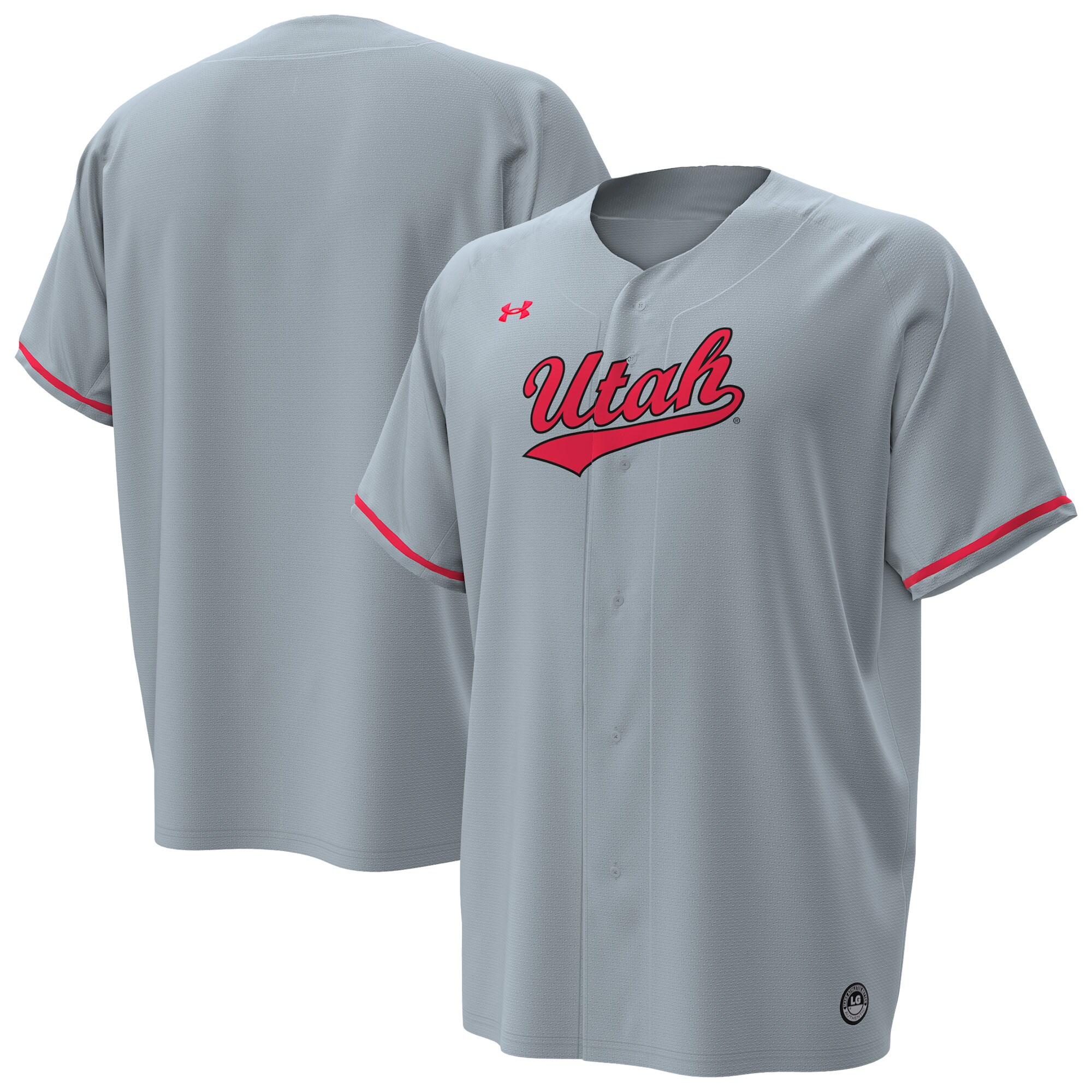 [DDG] Utah Utes Replica Baseball Jersey - Gray