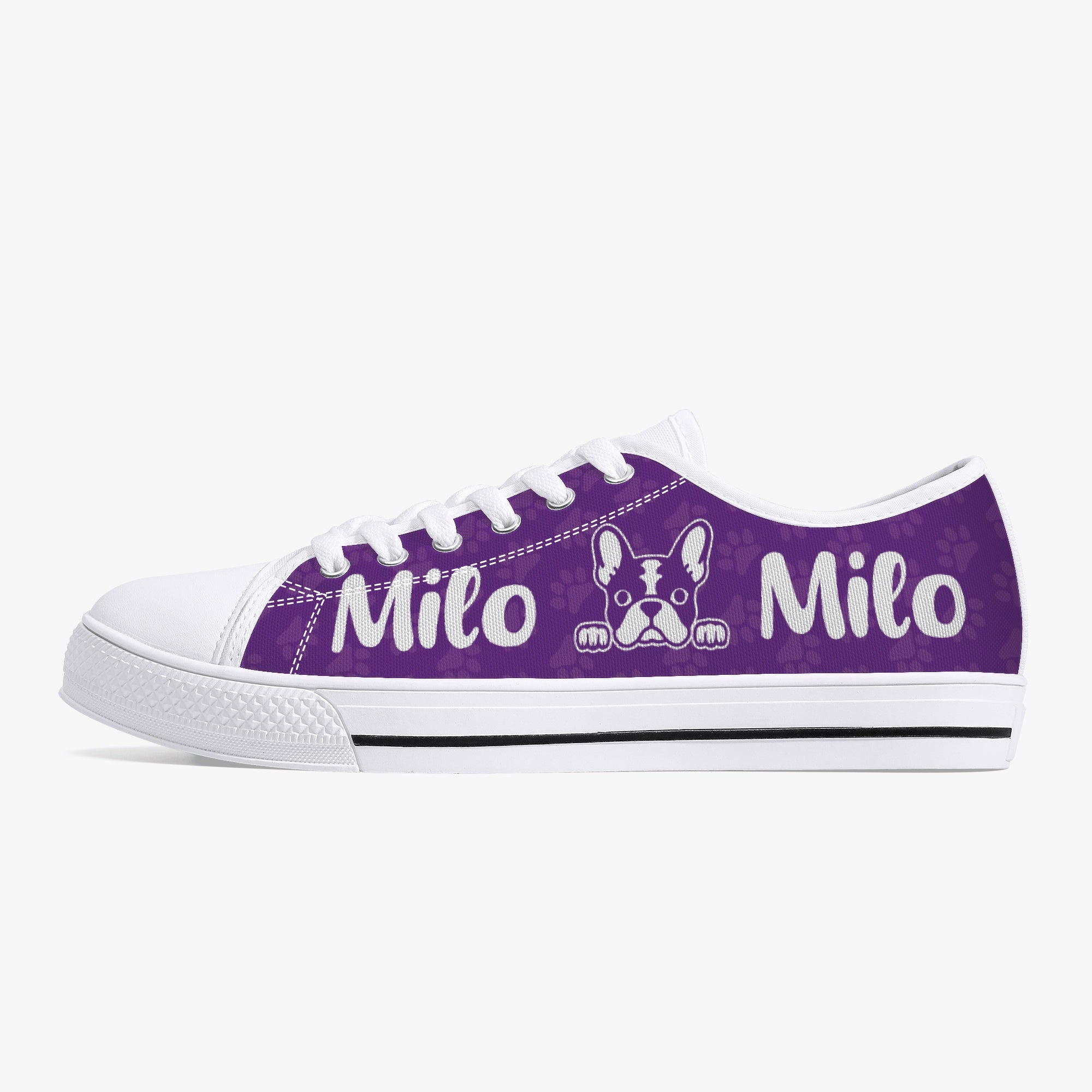 French Bulldog Lover Miller Personalized Classic Low Top Canvas Shoes Casual Footwear