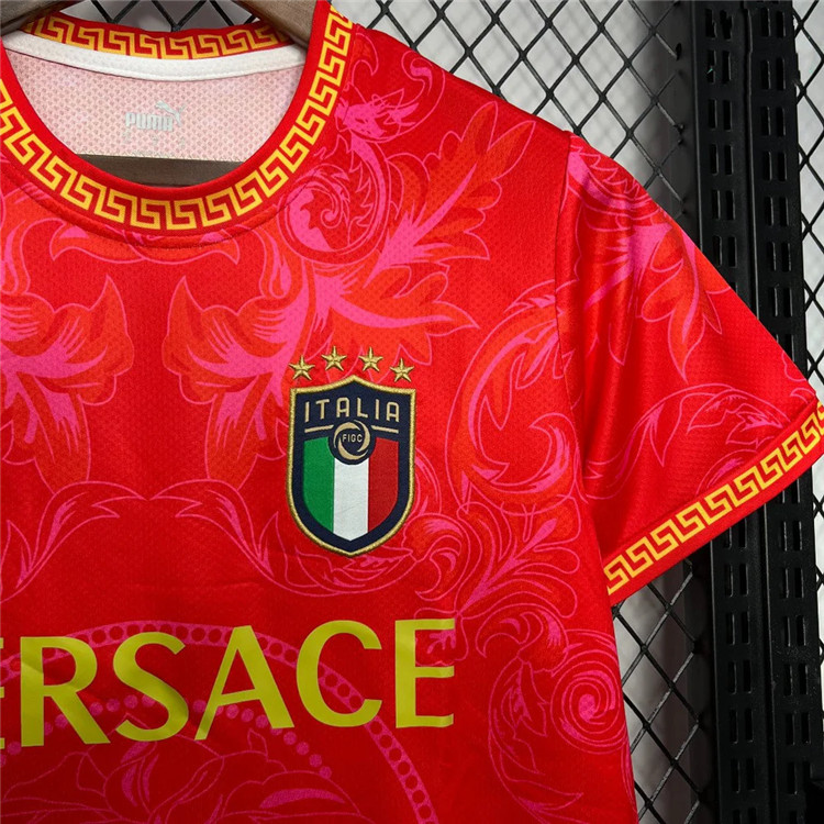 Official Elite High Quality Quick Dry Italy X Versace Red Shirt