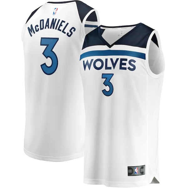 Durable Jaden McDaniels MIN NBA Jersey - White - Best Value